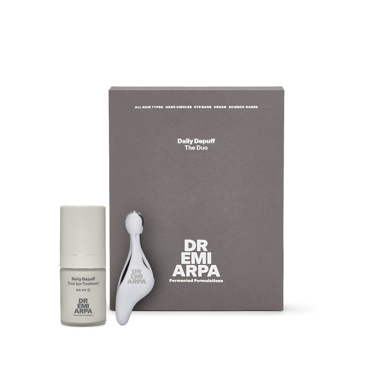 Daily Depuff Set: Augencreme und Gua Sha